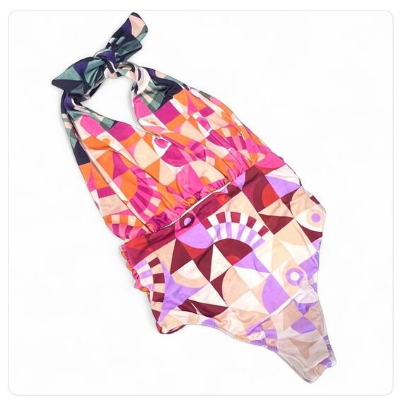 Farm Rio Ombre Graphic Toucans One Piece Swimsuit Sz S - Picture 4 of 8